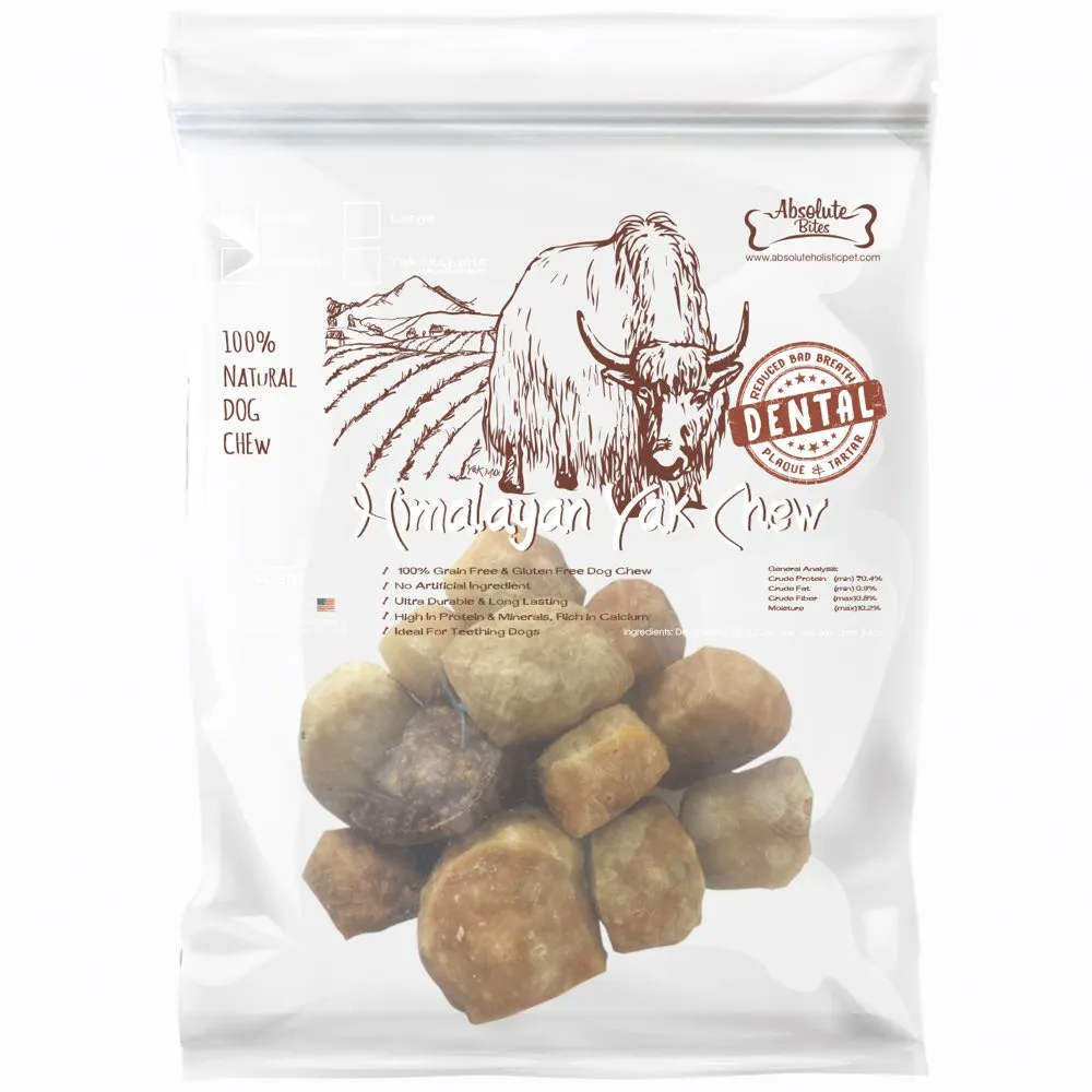 Absolute Bites Himalayan Yak Chew Nuggets Dog Treats 120g