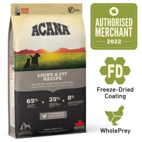 Acana Dog All Breed Light & Fit Recipe Chicken & Raw Flounder 11.4kg