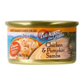 Against the Grain Chicken & Pumpkin Samba Dinner For Cats 2.8-oz, case of 24