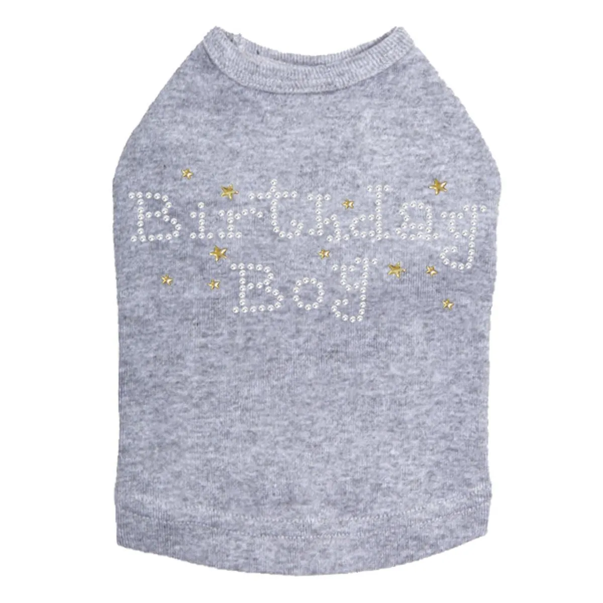 Birthday Boy With Stars Rhinestone Dog Tank