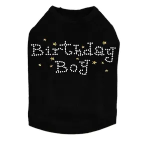 Birthday Boy With Stars Rhinestone Dog Tank