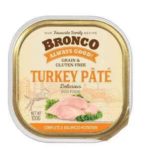 Bronco Grain & Gluten Free Casserole Tray Wet Dog Food (Turkey Pâté)