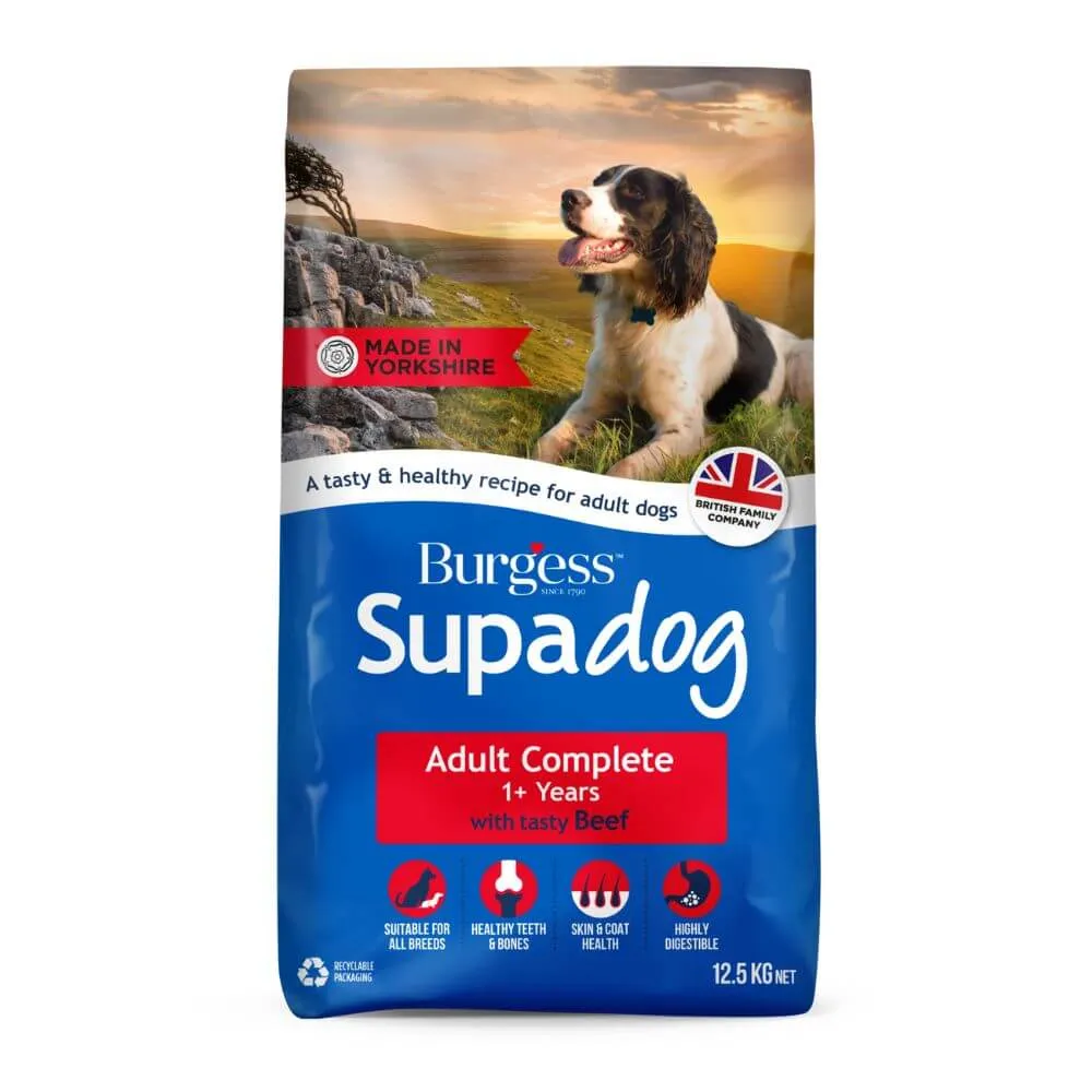 Burgess Supadog Adult Dog Food with Tasty Beef 12.5kg