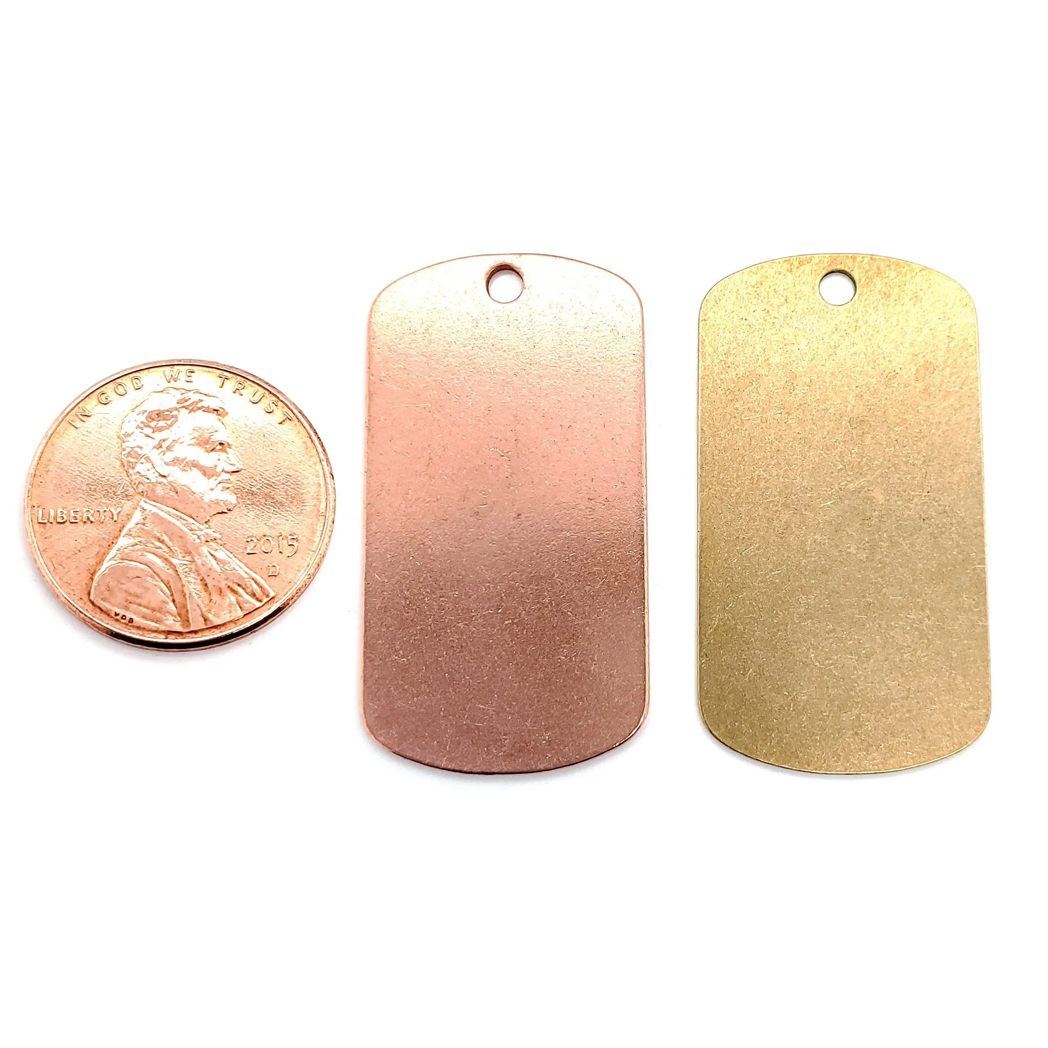 Copper Blank Dog Tag Pendant / SBB0181