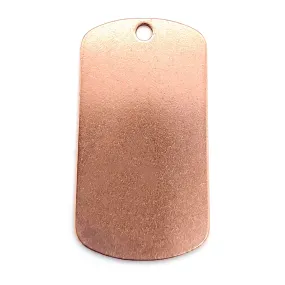 Copper Blank Dog Tag Pendant / SBB0181