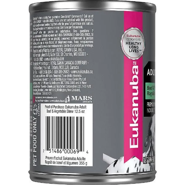 Eukanuba Adult Beef & Vegetable Stew Canned Dog Food