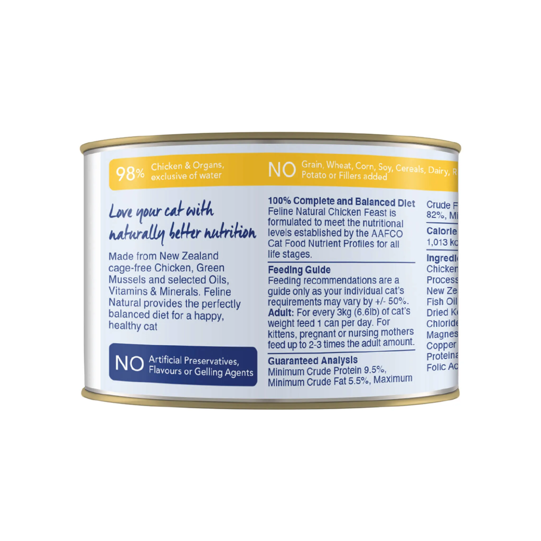 Feline Natural Grain-Free Canned Wet Cat Food