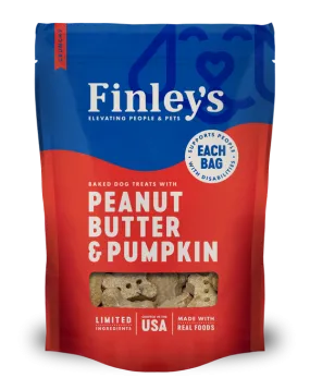 Finley's Peanut Butter Pumpkin Crunchy Biscuits Dog Treats (12 oz)