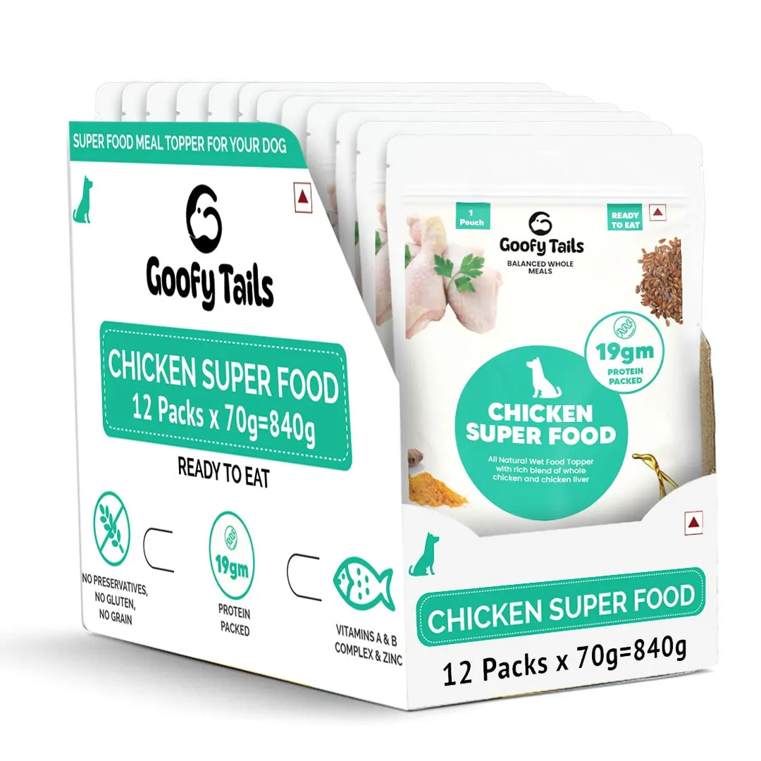 Goofy Tails Chicken Super Food Topper for Dogs & Puppies- Value Pack