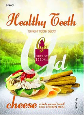 Greedy Dog Healthy Teeth Cheese Dog Treat 80g