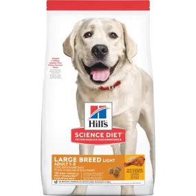 Hill's Science Diet Adult Light Large Breed Dry Dog Food 12kg