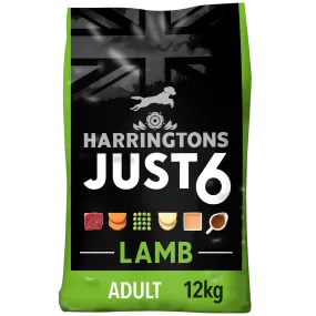 Just 6 Lamb & Vegetables Dry Dog Food 12kg