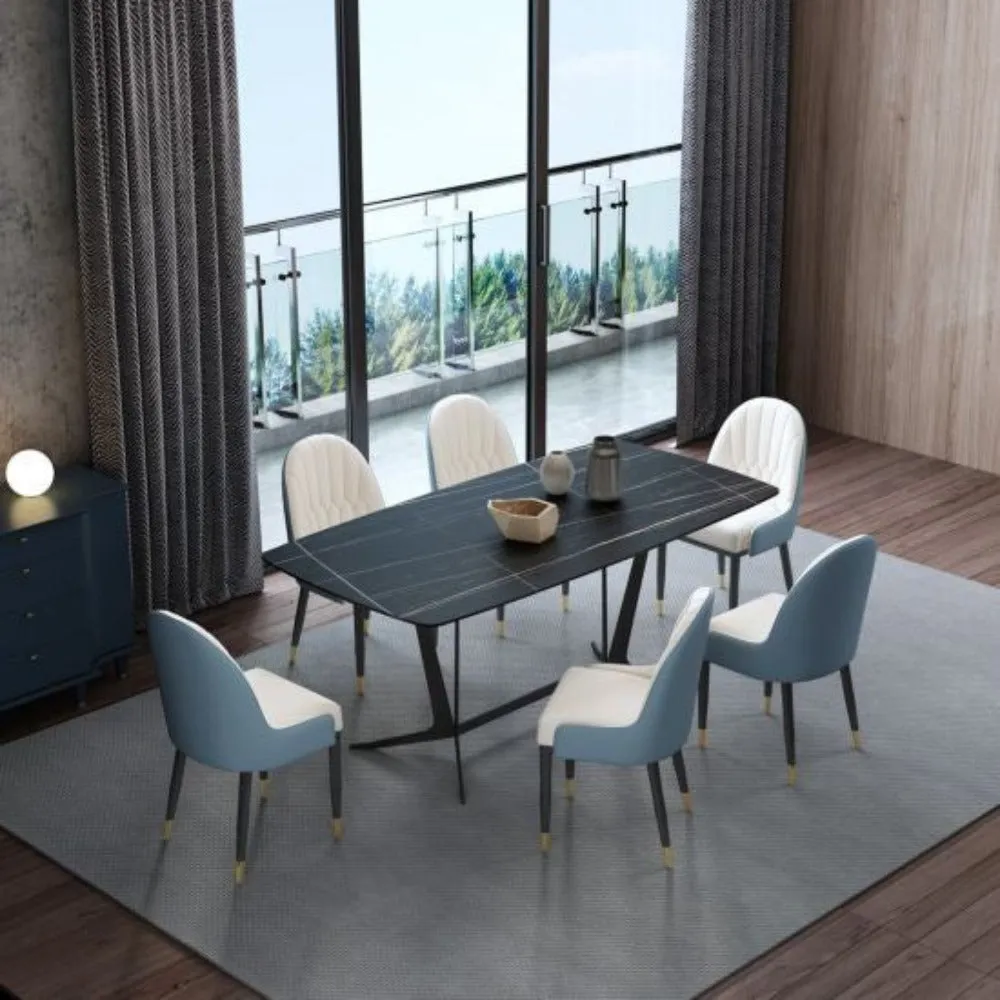 Lexus Luxury 6 Seater Dining Table in Blue