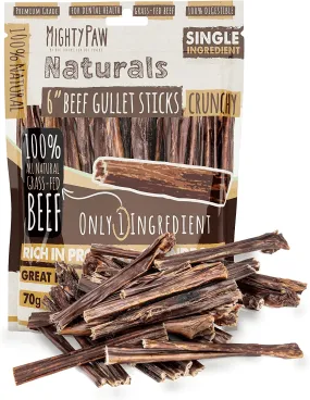 Mighty Paw Beef Gullet Chews: All-Natural Delights for Dogs (6" - 30pk)