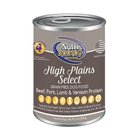 NutriSource Grain-Free High Plains Select Formula Canned Dog Food 13-oz