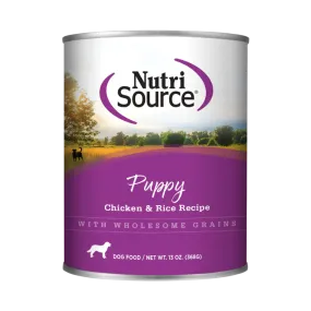 NutriSource Puppy Chicken & Rice Formula Canned Dog Food 13-oz