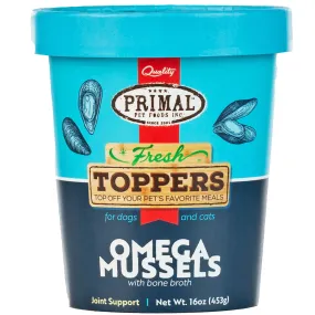 Primal Fresh Toppers Omega Mussels 16 oz