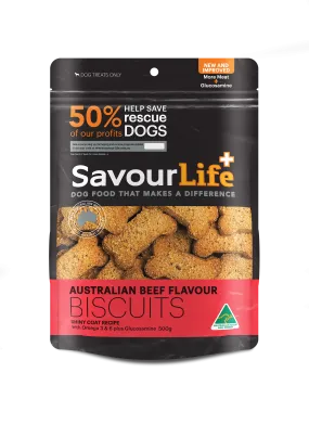 SavourLife Dog Treat Australian Beef Flavour Biscuits 500g