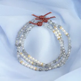 Silver Zircon and Pearl Tiny Bracelet | 2024 Holiday Exclusive