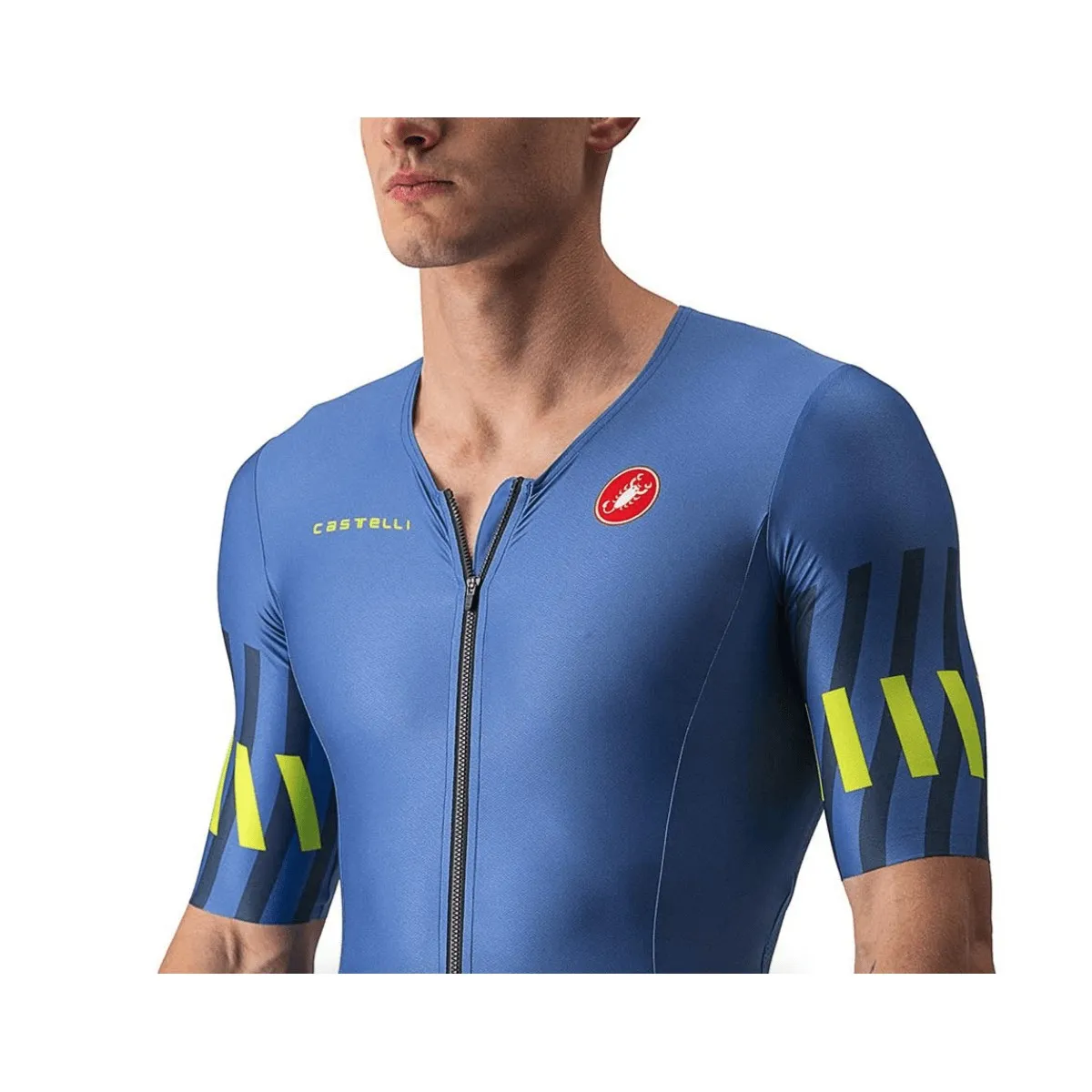 Suit Castelli Free Sanremo 2 Rosso Corsa Blue Lime Green