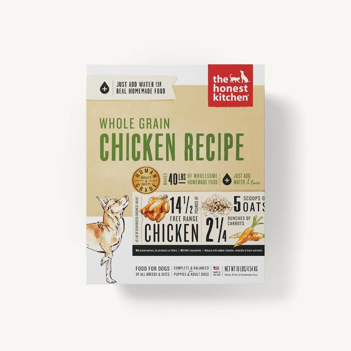 The Honest Kitchen Dehydrated Dog Food Whole Grain Chicken Recipe