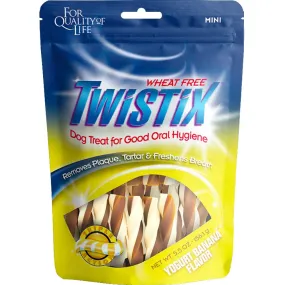 Twistix Yogurt Banana Mini Dental Dog Treats 156g