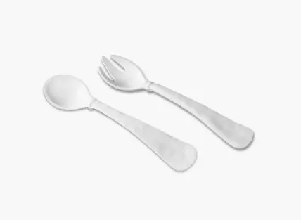 Vida Nube Salad Servers White