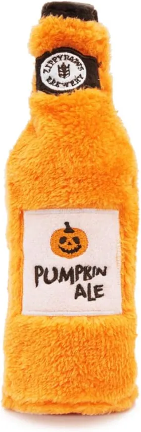 ZippyPaws Halloween Happy Hour Crusherz Pumpkin Ale Dog Toy